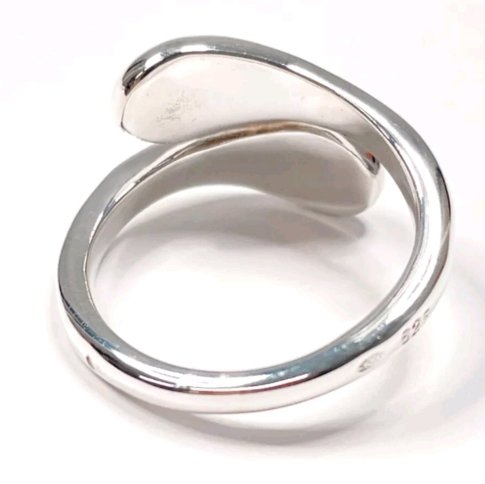 CHANEL Ring vintage Wave Silver 925 Ring/ 100% Authentic - Picture 3 of 5